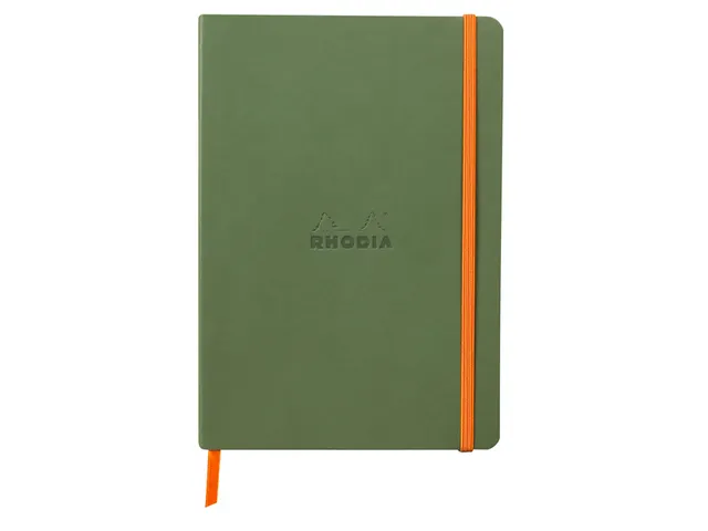 Notitieboek Rhodia A5 lijn 80 vel 90gr saliegroen