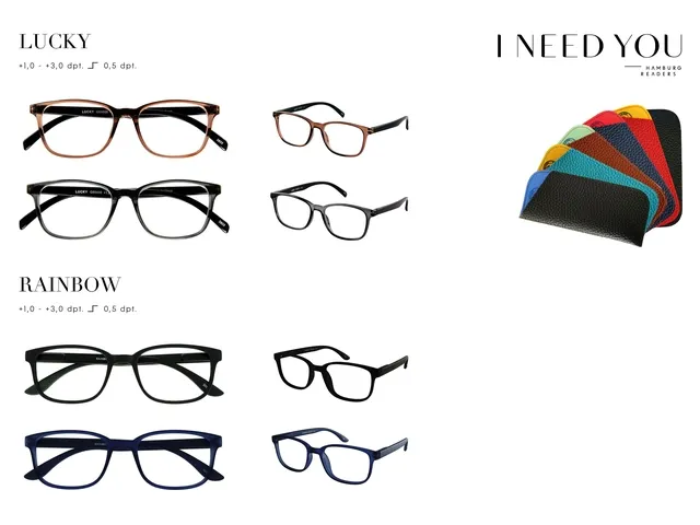Leesbril I Need You Lucky/Rainbow assorti doos à 32 brillen en hoesje