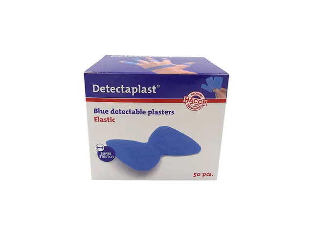 Detectaplast 8245 vlinder textielpleister elastisch blauw 50 stuks