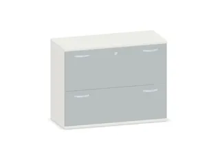 hangmappenkast 770x1000x430mm 2hangmappenframes wit+ Lichtgrijs - 1