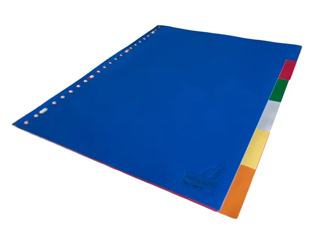 Tabblad Kangaro A4 blanco PP 120 micron assorti 23-gaats 6-delig