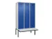 locker met bank,voor scheiding van kleding,HxBxD 2120x1200x815mm,3vak
