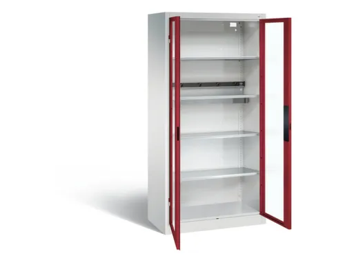 acculaadkast 1950x930x500mm 5stekkerdozen 230V cil.-slot front RAL3003