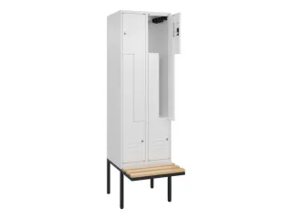 Z-garderobekast,HxBxD 2120x600x815mm,2vak,vak B 300mm,cil.-slot - 2
