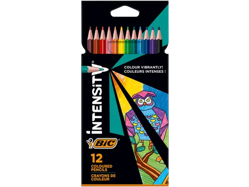 Kleurpotloden Bic Intensity assorti etui à 12 stuks