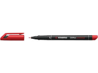 Viltstift STABILO OHpen 841/40 permanent rond superfijn rood - 3