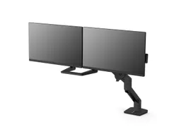 HX Desk Dual Monitorarm 2 Schermen Mat Zwart