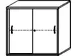 Schuifdeurkast 720x800x430mm Romp Esdoorn Decor Front Lichtgrijs