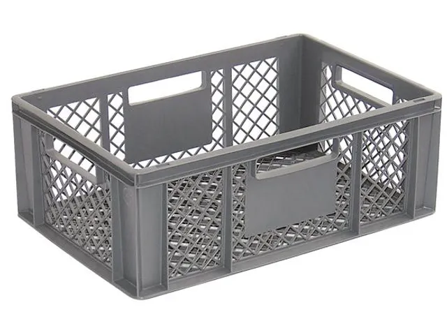Euronorm Stapelkrat Pe 220x600x400mm 43liter Open Grijs
