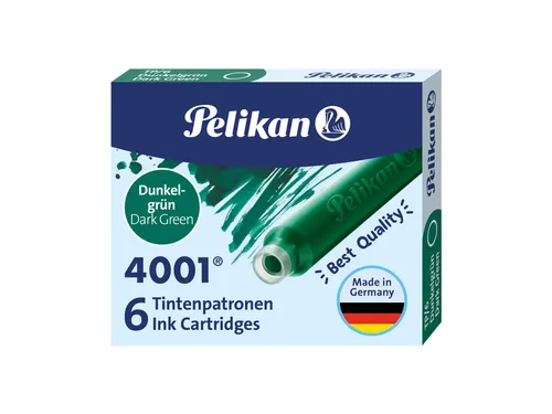 Inktpatroon Pelikan 4001 donkergroen 6 stuks