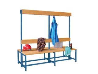 dubbele zitbank,HxLxD 1600x2000x770mm,onderstel RAL5010 - 2