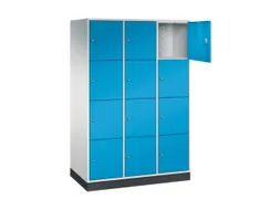 grootvolume-lockersysteem,RAL 7035/RAL 5012,HxBxD 1950x1220x500mm