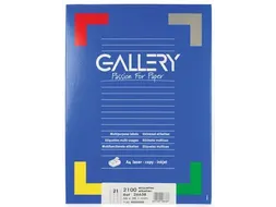 Gallery Witte Etiketten 66x38.1 mm Ronde Hoeken