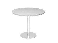 vergadertafel,HxØ 745x1000mm,rond,schotelvoet chroom,ronde buis
