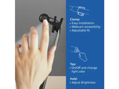 Laptop lamp ACT Clip-on led dimbaar USB