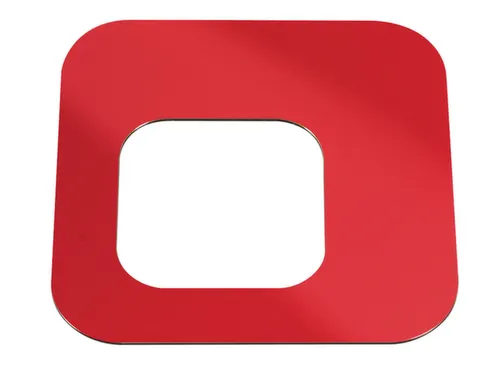 Oplegdeksel,V. Afvalbak 1X60L,Vierkant,1Opening,Staal,Rood
