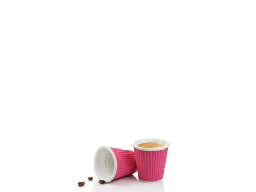 Beker porselein Les Artistes Paris 80ml met siliconen grip ribbel Roze