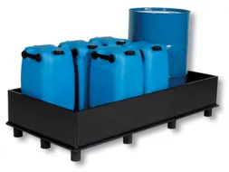 Opvangbak Hdpe 1870x1270x415mm V. 5x220l M. Poten Open 225l