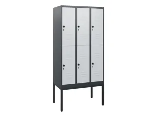 dubbeldekse locker,HxBxD 1950x900x500mm,3x2vak.,vak B 300mm - 1