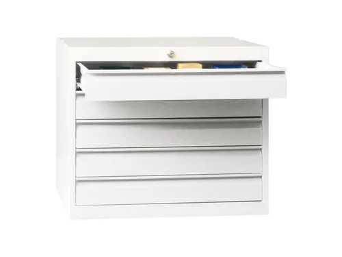 ladekast HxBxD 600x715x600mm 5laden slot RAL7035 front RAL7035