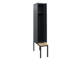locker met bank,HxBxD 1950x300x815mm,1vak,vak B 300mm,cil.-slot - 2