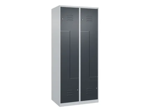Z-garderobekast,HxBxD 1850x800x500mm,vak B 200/400mm,cil.-slot