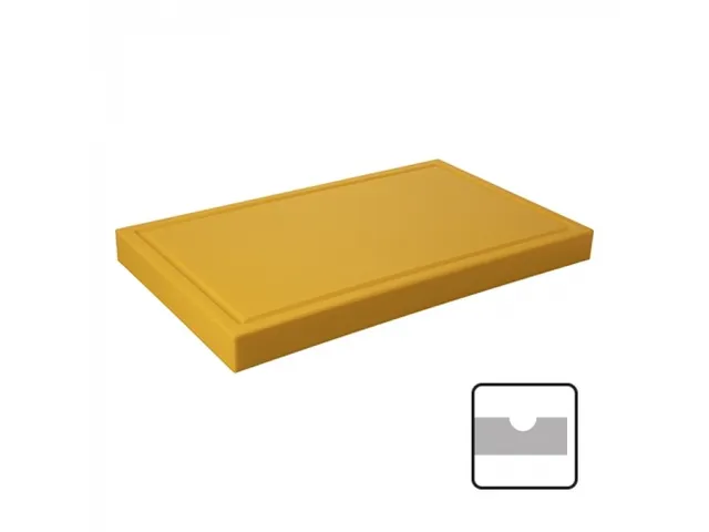 Caterchef HACCP Snijblad Geel met geul 60x33x4cm