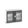 vitrinekast 800x1050x350mm 2xStalen bodem romp RAL7035 front RAL7016