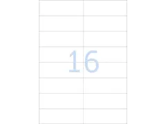 Gekleurde Etiketten 105x37mm Fluor Oranje 42417