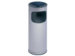 Combi-Asbak HXØ 610X250Mm Aluminium Opvangbak Zwart Rvs 17 Liter