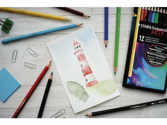 Crayon de couleur STABILO 1612 Aquacolor assorti boîte 12 pièces