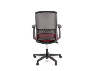 Bureaustoel EN1335 Linea Tekna 01 zwart/rood met 2D armleuning - 4