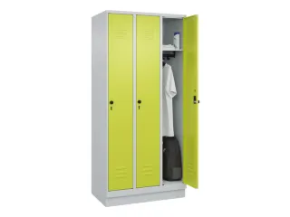 locker,HxBxD 1950x900x500mm,3vak,vak B 300mm,draaigrendel,sokkel - 3