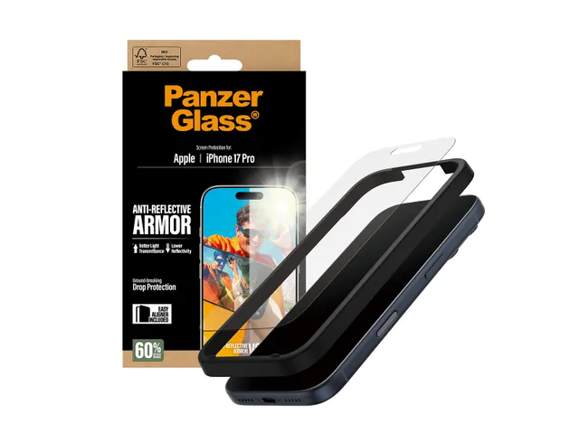 PanzerGlass Anti-Reflective Armor Screen Protector iPhone 17 Pro w.
