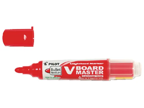 Whiteboardmarker Pilot V-Board Master Begreen Rond Medium Punt Rood