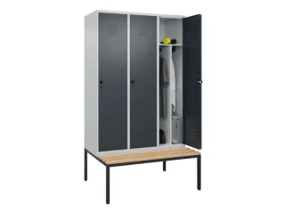 locker voor scheiding van kleding,HxBxD 2120x1200x815mm,3vak - 3
