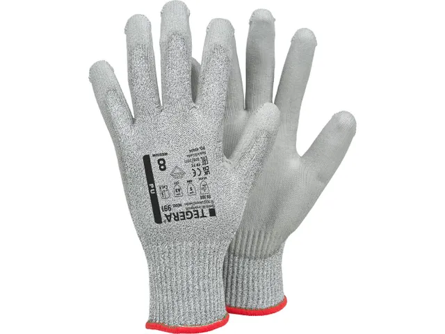Tegera 991 snijbestendige handschoenen, grijs, maat 8, per 12 paar
