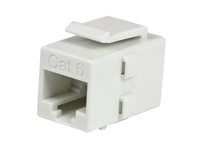 Witte Cat 6 RJ45 Keystone jack-netwerkkoppeling - F/F
