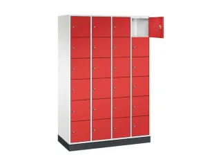 lockerkast,HxBxD 1950x1220x500mm,4x6vakken,cil.-slot,sokkel - 1