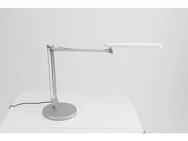Trek LED-bureaulamp 6W wit dubbele knikarm