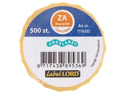 Voedseletiketten 54x22x54mm Aqualabel ZA weg op MA
