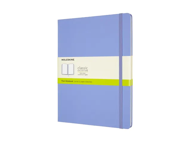Notitieboek Moleskine XL 190x250mm blanco hard cover hydrangea blue