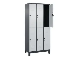 dubbeldekse locker,HxBxD 1950x900x500mm,3x2vak.,vak B 300mm - 2