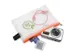 etui A6 PVC-vrij transparant met oranje ritssluiting