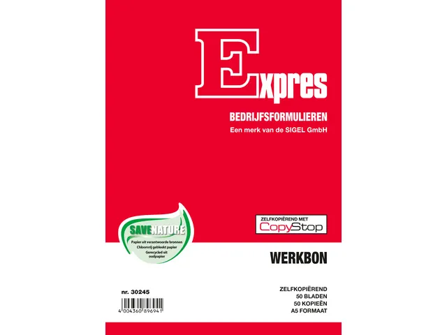 Bloc-notes de travail Sigel Expres A5 autocopiant 2x50 feuilles