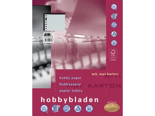 Interieur Multo 23-Gaats Hobbyblad 140gr 20 vel Wit