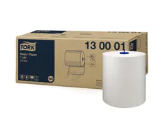 Tork 130001 Basic rol Poetspapier 1-laags Wit 6 Rol