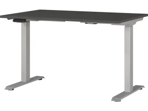 Elektrisch ihv bureau,HxBxD 720-1200x1200x800mm,blad grafiet