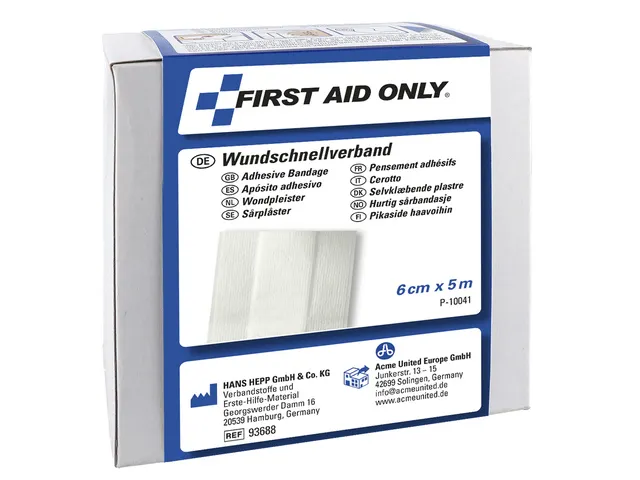 Wondpleister First Aid Only hypoallergeen 5m x 6cm