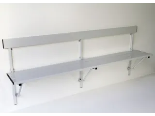klapbank LxD 2000x380mm aluminium lijsten frame staal RAL7035 - 3